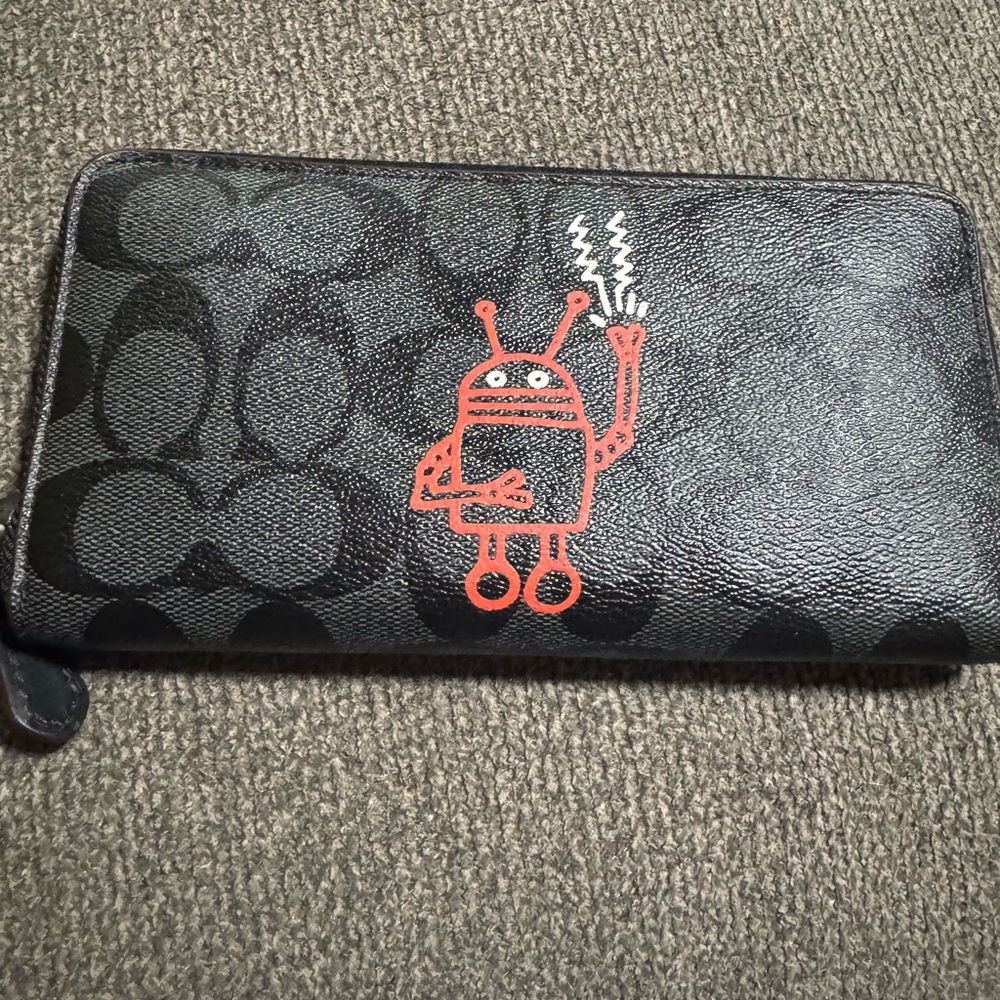 Black Wallet Keith Haring Collaborated Wallet
